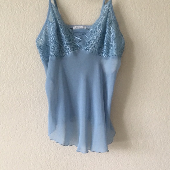 Je T'adore Babydoll Camisole Lace Cami Tank Top Chiffon - Picture 8 of 14